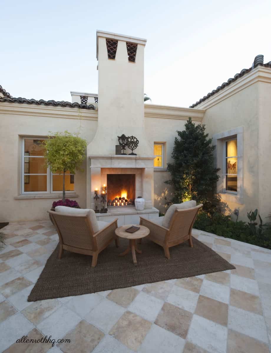 Curb appeal: Add an outdoor space with a fireplace
