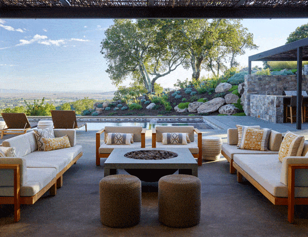 Smith residence outdoor via American Society of Landscape Architects #outdoorFurniture #backyardFurniture #patioFurniture #patio