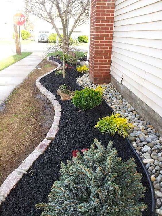 Landscaping Ideas With Mulch And Rocks, Rock Mulch Landscaping Ideas