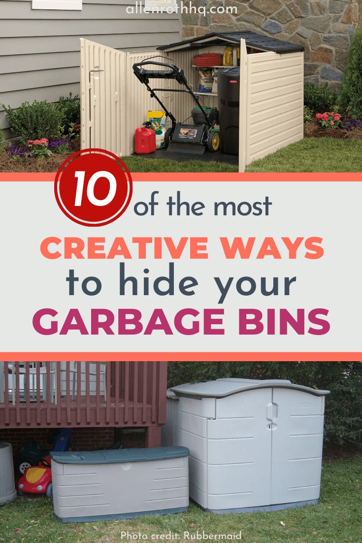 How to hide your garbage bins #garbage #garbageCan #backyard #garbageBin