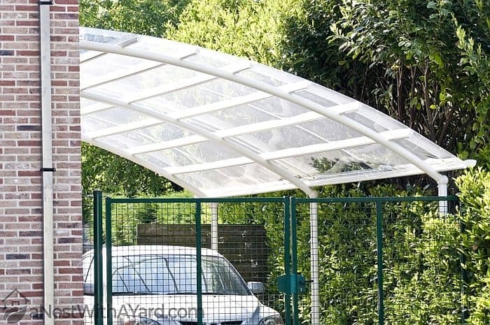 Carport with Plexiglass roof