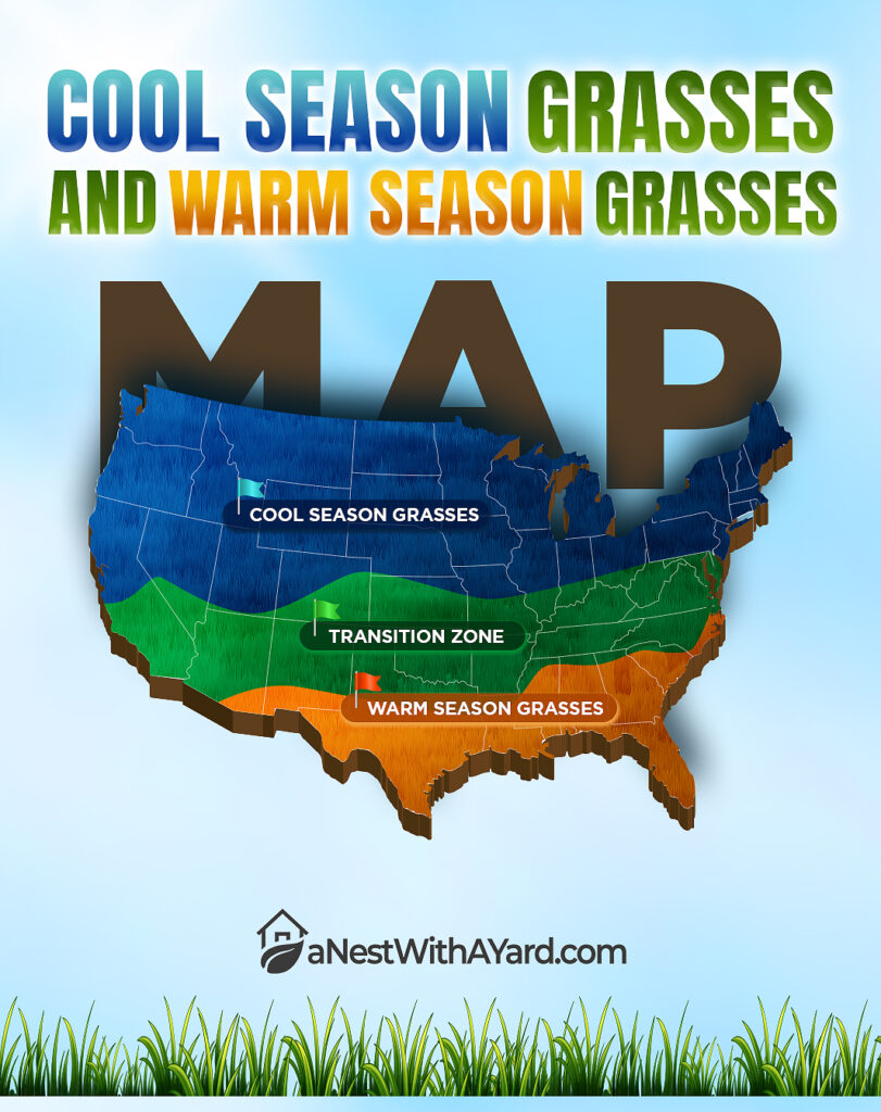 Map of USA with respect to grasses by season
