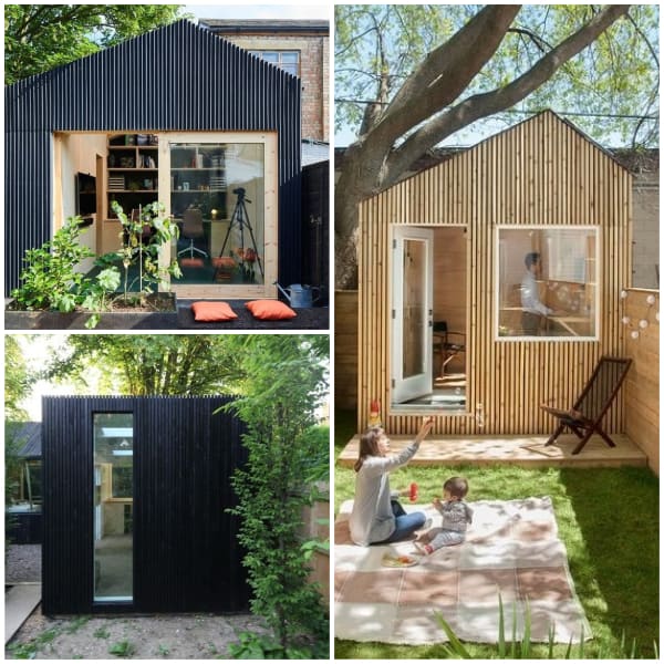 Garden shed with vertical sidings