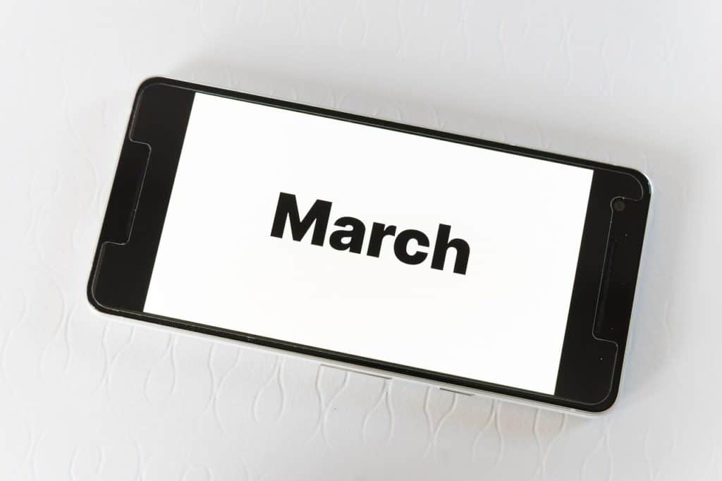 The month of March