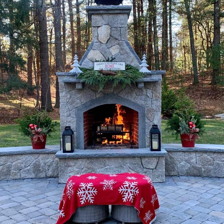 Fireplace decoration for Christmas