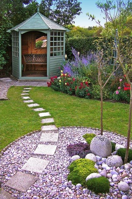 a small garden with a shed in landscape  #smallGarden #SmallGardenDesign #smallyardlandscaping #gardenIdeas #backyardLandscaping #backyardLandscapingIdeas #landscaping