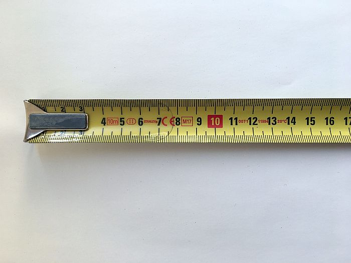 A measuring tape